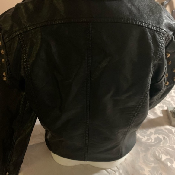 XS STUDDED FAUX LEATHER JACKET - Picture 5 of 9